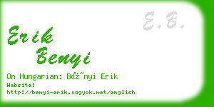 erik benyi business card